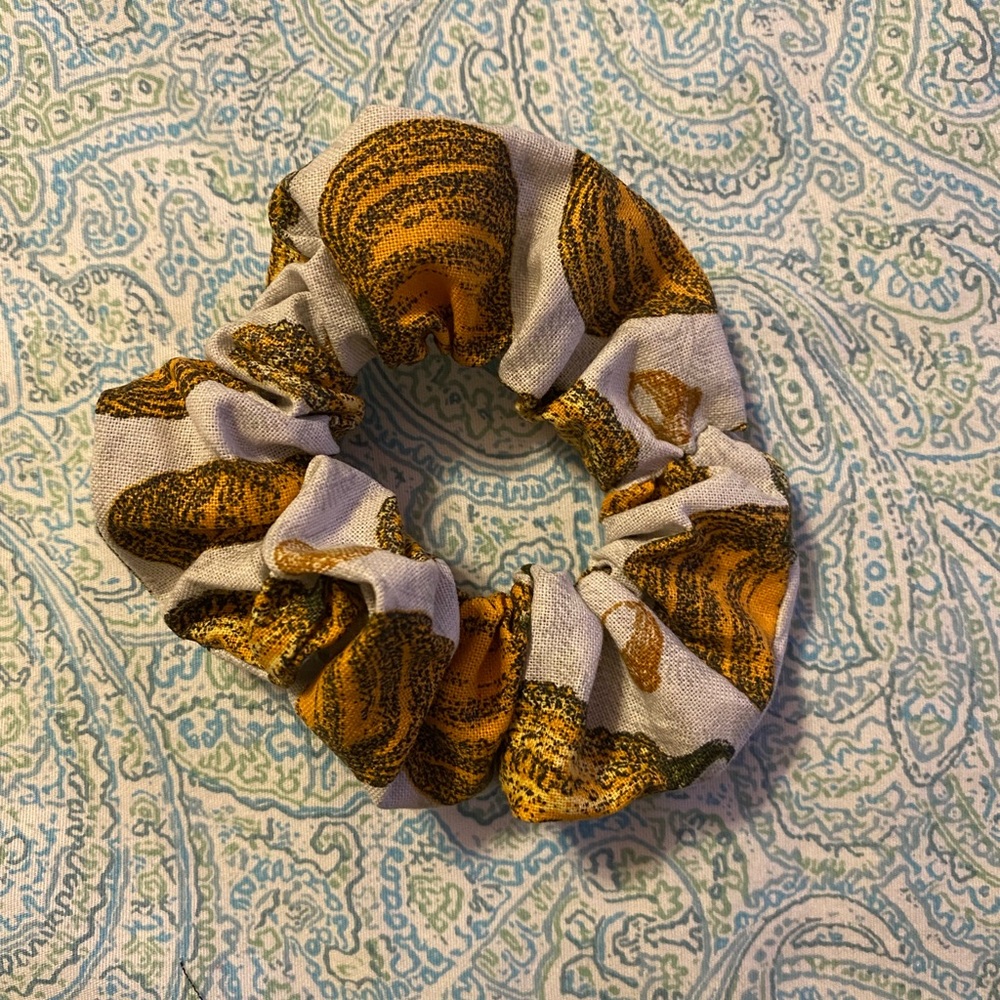 Handmade pumpkin and gourd scrunchie